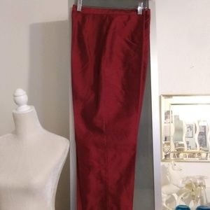 Burgundy Silk Pant